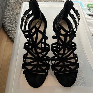 Nine West wedge sandals black size